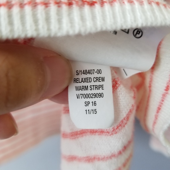 X OLD NAVY CREW NECK LS STRIPE KNIT LIGHT SWEATER - Picture 6 of 7